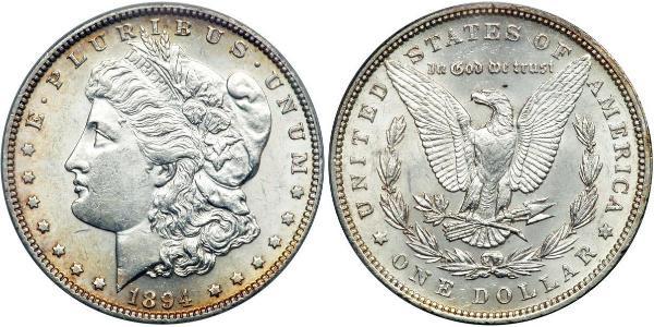 1 Dólar Estados Unidos de América (1776 - ) Plata 