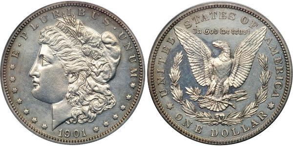 1 Dólar Estados Unidos de América (1776 - ) Plata 