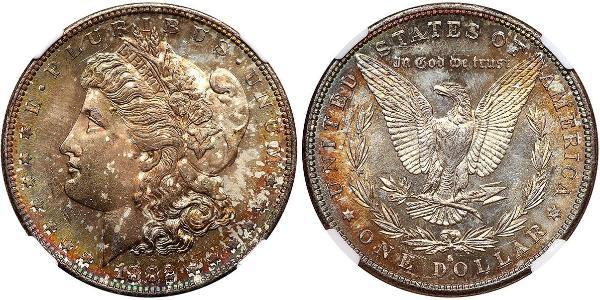 1 Dólar Estados Unidos de América (1776 - ) Plata 