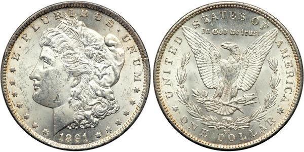 1 Dólar Estados Unidos de América (1776 - ) Plata 