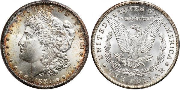 1 Dólar Estados Unidos de América (1776 - ) Plata 