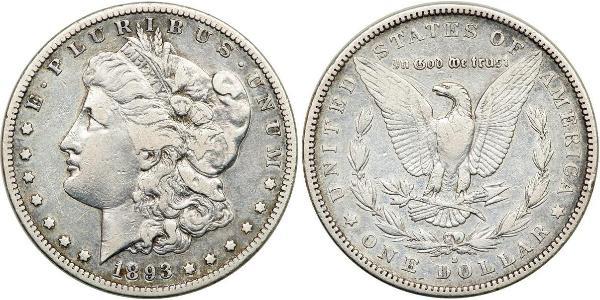 1 Dólar Estados Unidos de América (1776 - ) Plata 