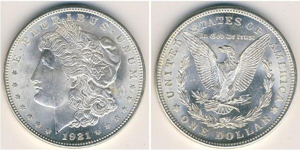 1 Dólar Estados Unidos de América (1776 - ) Plata 