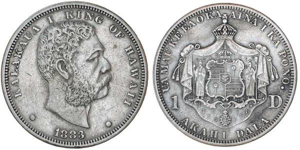 1 Dólar Estados Unidos de América (1776 - ) Plata Kalakaua
