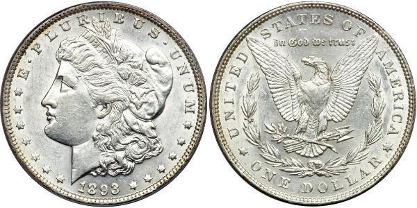 1 Dólar Estados Unidos de América (1776 - ) Plata 