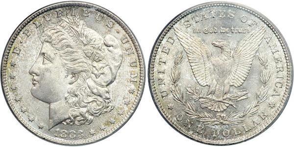 1 Dólar Estados Unidos de América (1776 - ) Plata 