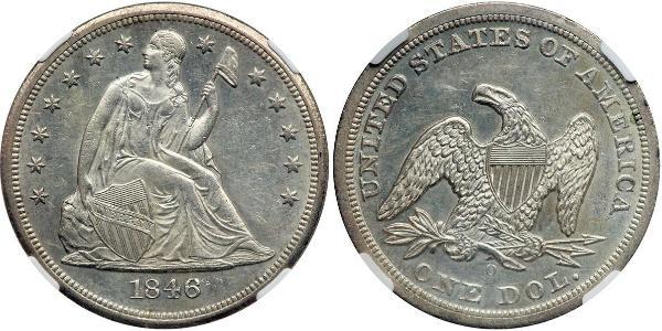 1 Dólar Estados Unidos de América (1776 - ) Plata 