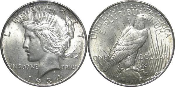 1 Dólar Estados Unidos de América (1776 - ) Plata 