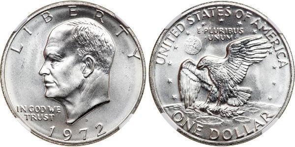 1 Dólar Estados Unidos de América (1776 - ) Plata Dwight D. Eisenhower (1890-1969)