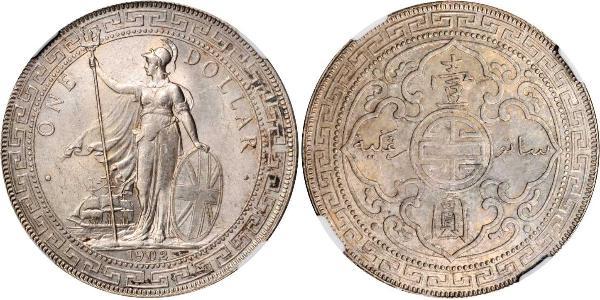 1 Dólar Hong Kong / Imperio británico (1497 - 1949) Plata 