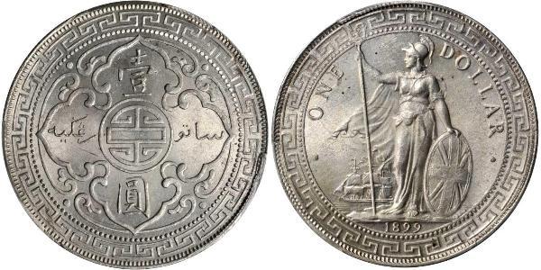1 Dólar Hong Kong / Imperio británico (1497 - 1949) Plata 