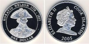 1 Dólar Islas Cook Plata 