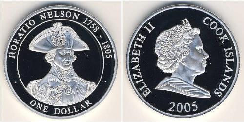 1 Dólar Islas Cook Plata 