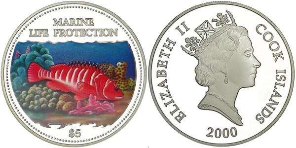 1 Dólar Islas Cook Plata Isabel II (1926-2022)
