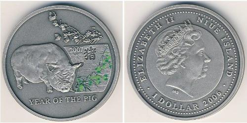1 Dólar Niue Plata 
