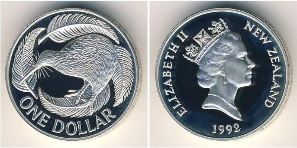 1 Dólar Nueva Zelanda Plata 