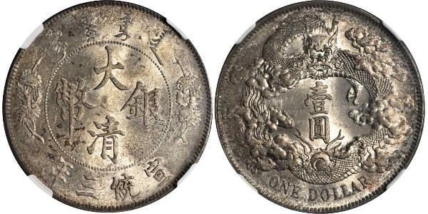 1 Dólar República Popular China Plata 