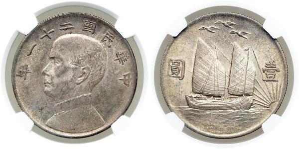 1 Dólar República Popular China Plata 