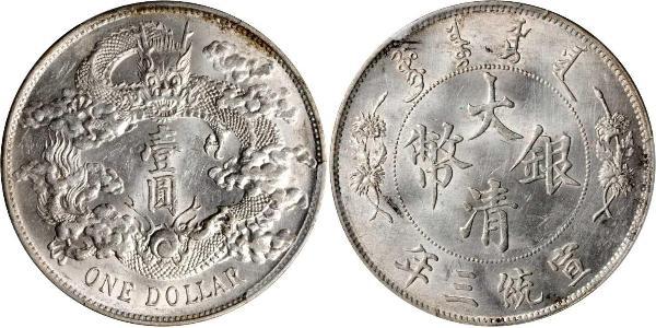 1 Dólar República Popular China Plata 