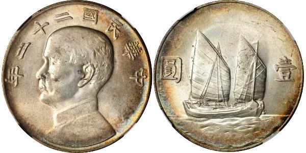 1 Dólar República Popular China Plata 