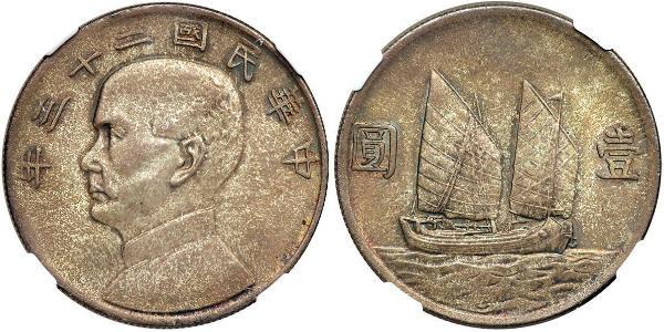 1 Dólar República Popular China Plata 