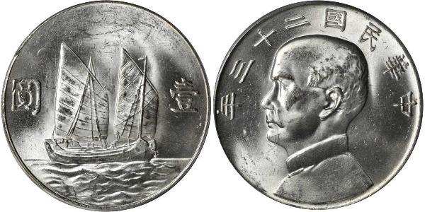 1 Dólar República Popular China Plata 