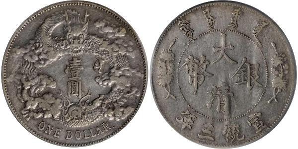 1 Dólar República Popular China Plata 