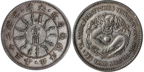 1 Dólar República Popular China Plata 