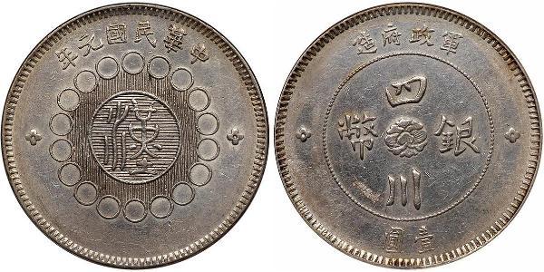 1 Dólar República Popular China Plata 