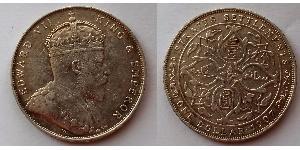 1 Dólar Straits Settlements (1826 - 1946) Plata Eduardo VII (1841-1910)