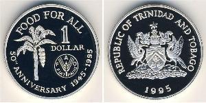 1 Dólar Trinidad y Tobago Plata 