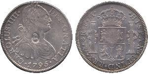 1 Dólar / 8 Real Reino Unido de Gran Bretaña e Irlanda (1801-1922) / Virreinato de Nueva España (1519 - 1821) Plata Carlos IV de España (1748-1819) / Jorge III (1738-1820)