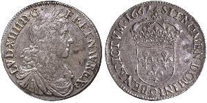 1 Ecu France Argent Louis XIV de France (1638-1715)