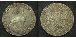 1 Ecu Kingdom of France (843-1791) Argent Louis XIV de France (1638-1715)