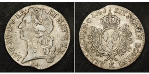 1 Ecu Kingdom of France (843-1791) Argent Louis XV de France (1710-1774)