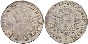 1 Ecu Kingdom of France (843-1791) Argent Louis XVI de France (1754 - 1793)