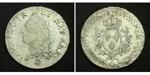 1 Ecu Kingdom of France (843-1791) Argent Louis XV de France (1710-1774)