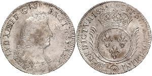 1 Ecu Kingdom of France (843-1791) Argent Louis XIV de France (1638-1715)