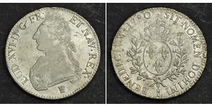 1 Ecu Kingdom of France (843-1791) Argent Louis XVI de France (1754 - 1793)