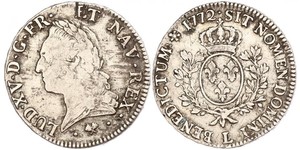 1 Ecu Kingdom of France (843-1791) Argent Louis XV de France (1710-1774)