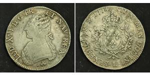 1 Ecu Kingdom of France (843-1791) Argent Louis XVI de France (1754 - 1793)