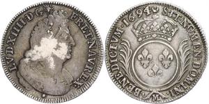 1 Ecu Kingdom of France (843-1791) Argent Louis XIV de France (1638-1715)