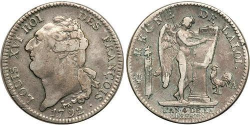 1 Ecu Kingdom of France (843-1791) Argent Louis XVI de France (1754 - 1793)
