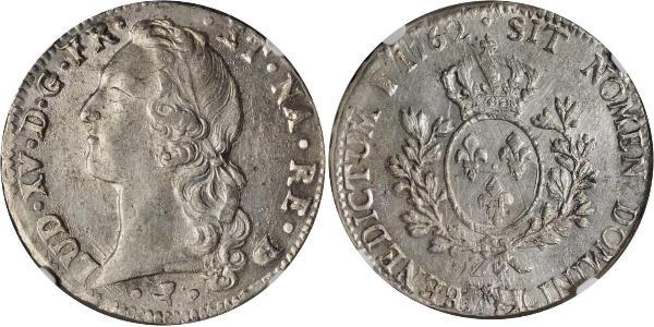 1 Ecu Kingdom of France (843-1791) Argent Louis XV de France (1710-1774)