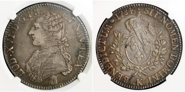 1 Ecu Kingdom of France (843-1791) Argent Louis XVI de France (1754 - 1793)