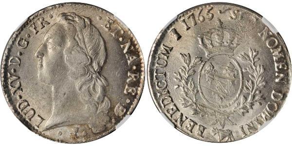 1 Ecu Kingdom of France (843-1791) Argent Louis XV de France (1710-1774)