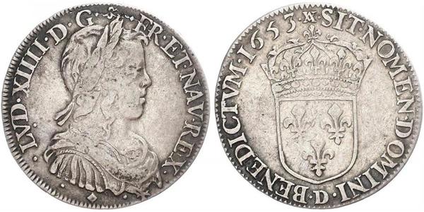 1 Ecu Francia Argento Luigi XIV di Francia (1638-1715)