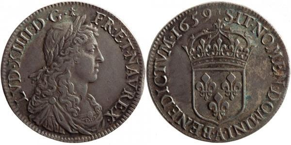 1 Ecu Francia Argento Luigi XIV di Francia (1638-1715)