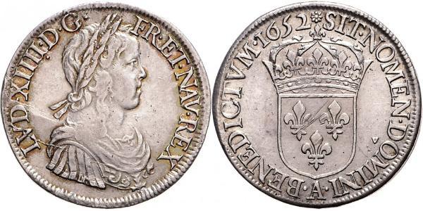 1 Ecu Francia Argento Luigi XIV di Francia (1638-1715)