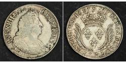 1 Ecu Francia medioevale (843-1791) Argento Luigi XIV di Francia (1638-1715)